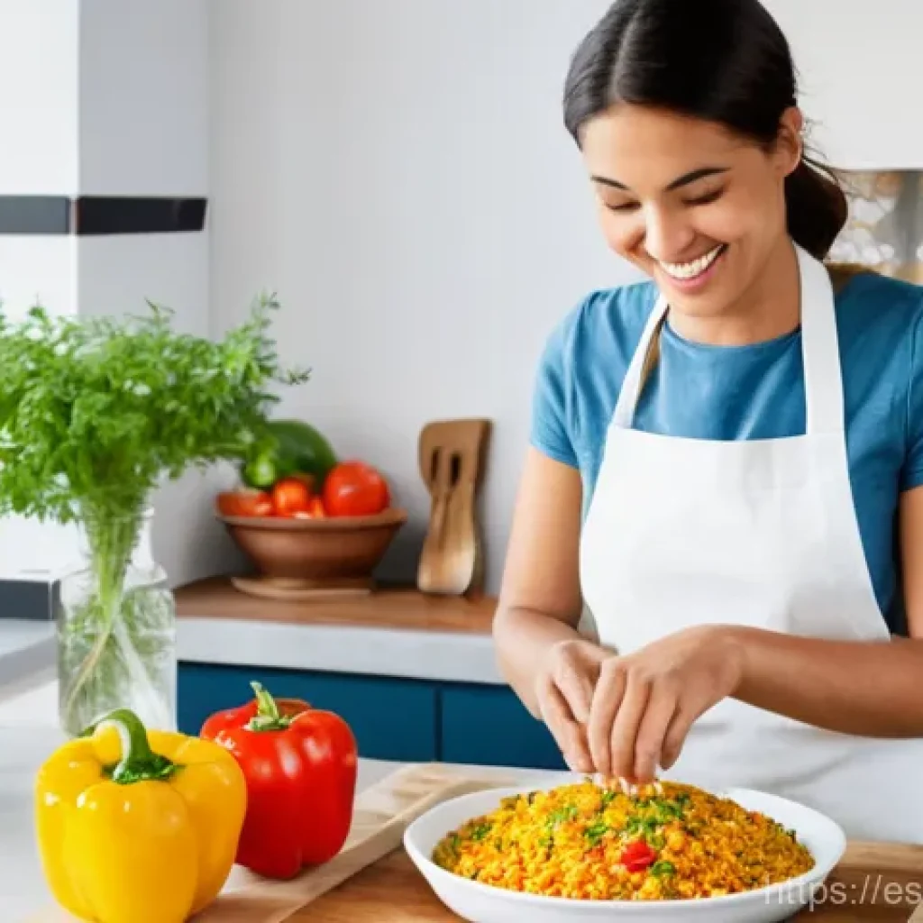 간격 반복 시스템의 다문화적 접근 - **Cultural Culinary Language Learning:** A vibrant young woman, appearing to be in her late 20s, wit...