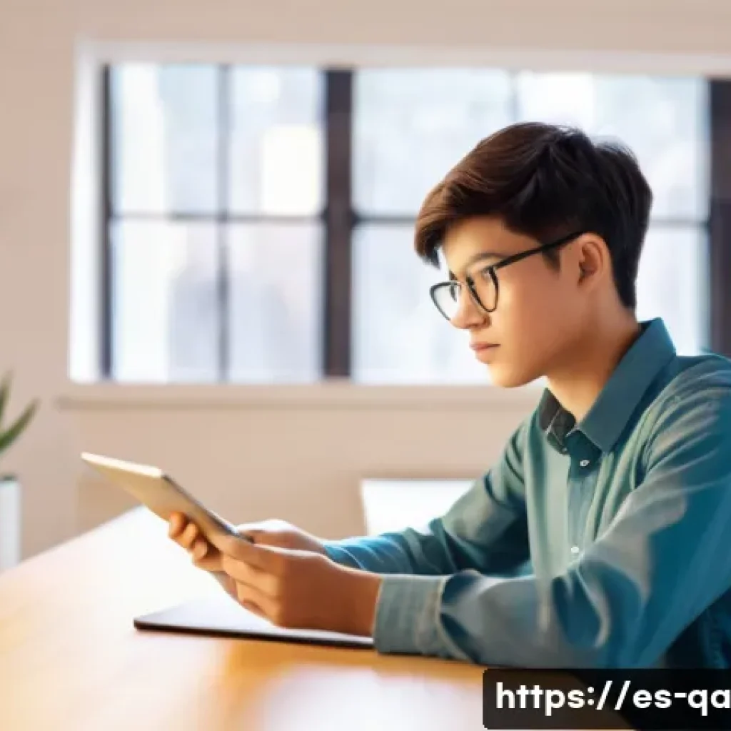 간격 반복 학습을 위한 커뮤니티 구축 - **Prompt:** A young, determined student, around 18 years old, is seated at a minimalist, modern desk...