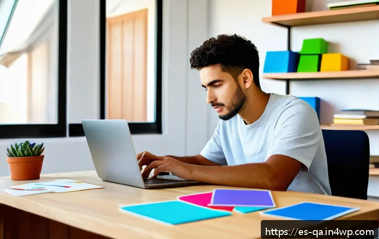 간격 반복 학습의 효과적인 정리 방법 - A focused young Hispanic adult studying at a tidy desk in a modern home office, using a laptop and c...