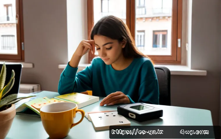 간격 반복 학습에서의 감정 관리 - Photorealistic Spanish-speaking university student at a bright home desk in Madrid, calmly reviewing...